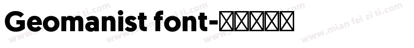 Geomanist font字体转换